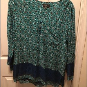 Blue Boho Top
